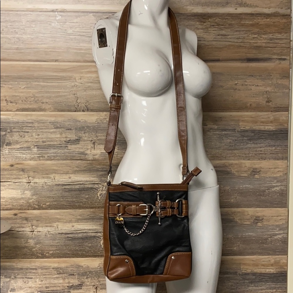 Chaps Two Tone Crossbody Purse P1